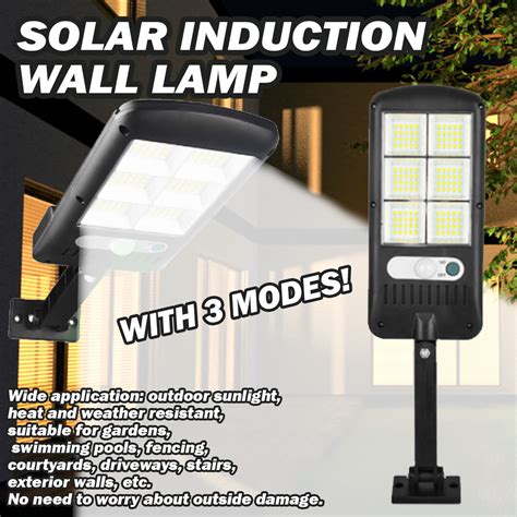 solar induction street lamp|1PC Solar Road Outdoor Human Body Induction Lamp, With .